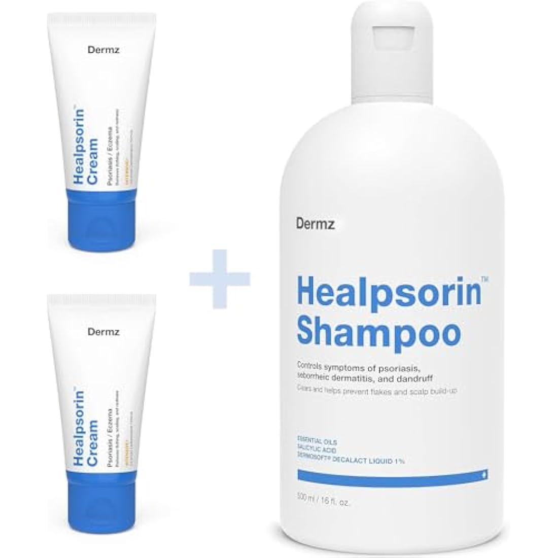 Healpsorin Psoriasis & Eczema Bundle – Medicated Shampoo and 2X Cream