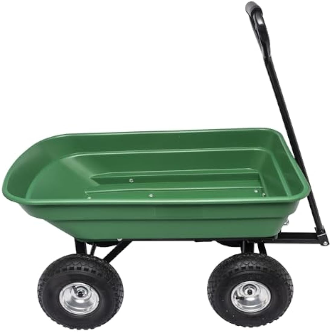 WERKA PRO Garden Trailer Trolley - 52L Heavy Duty Dump Cart, 120kg