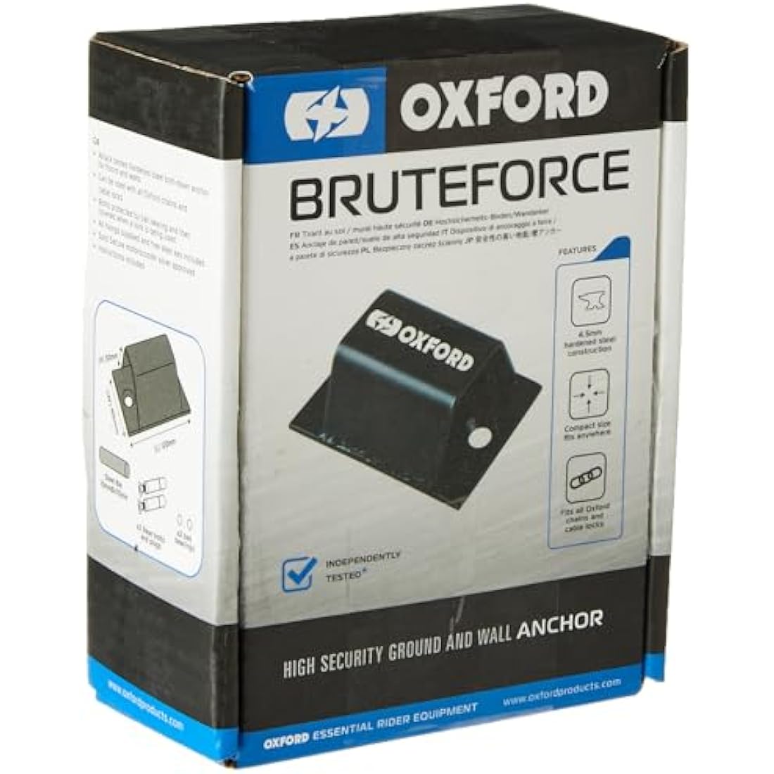 Oxford Brute Force Ground Anchor – Hardened Steel Security Wall Mount
