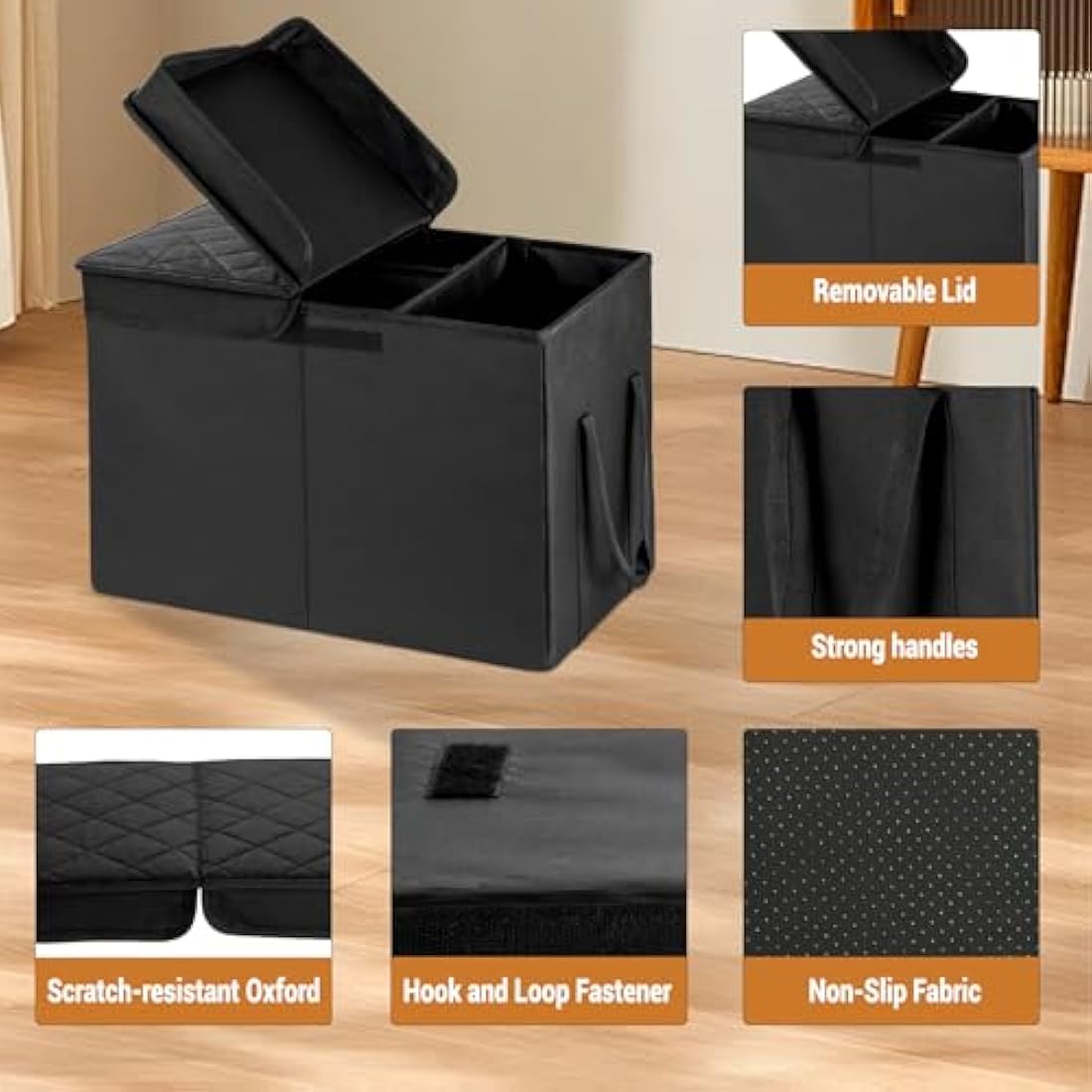 UNICITII Dog Car Seat Extender – Large Pet Gap Filler with Storage