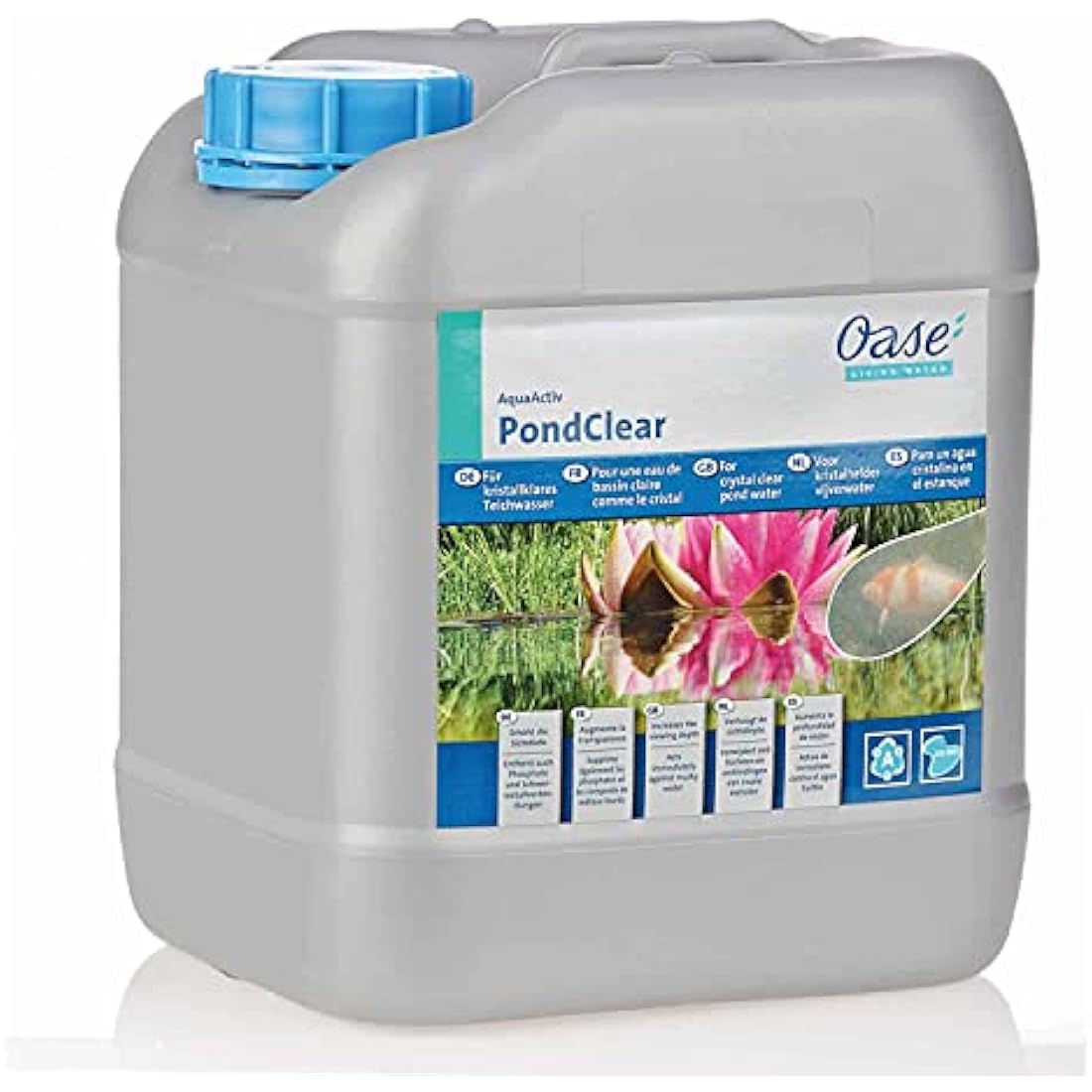 OASE AquaActiv PondClear Water Clarifier for Garden Ponds – 5 L