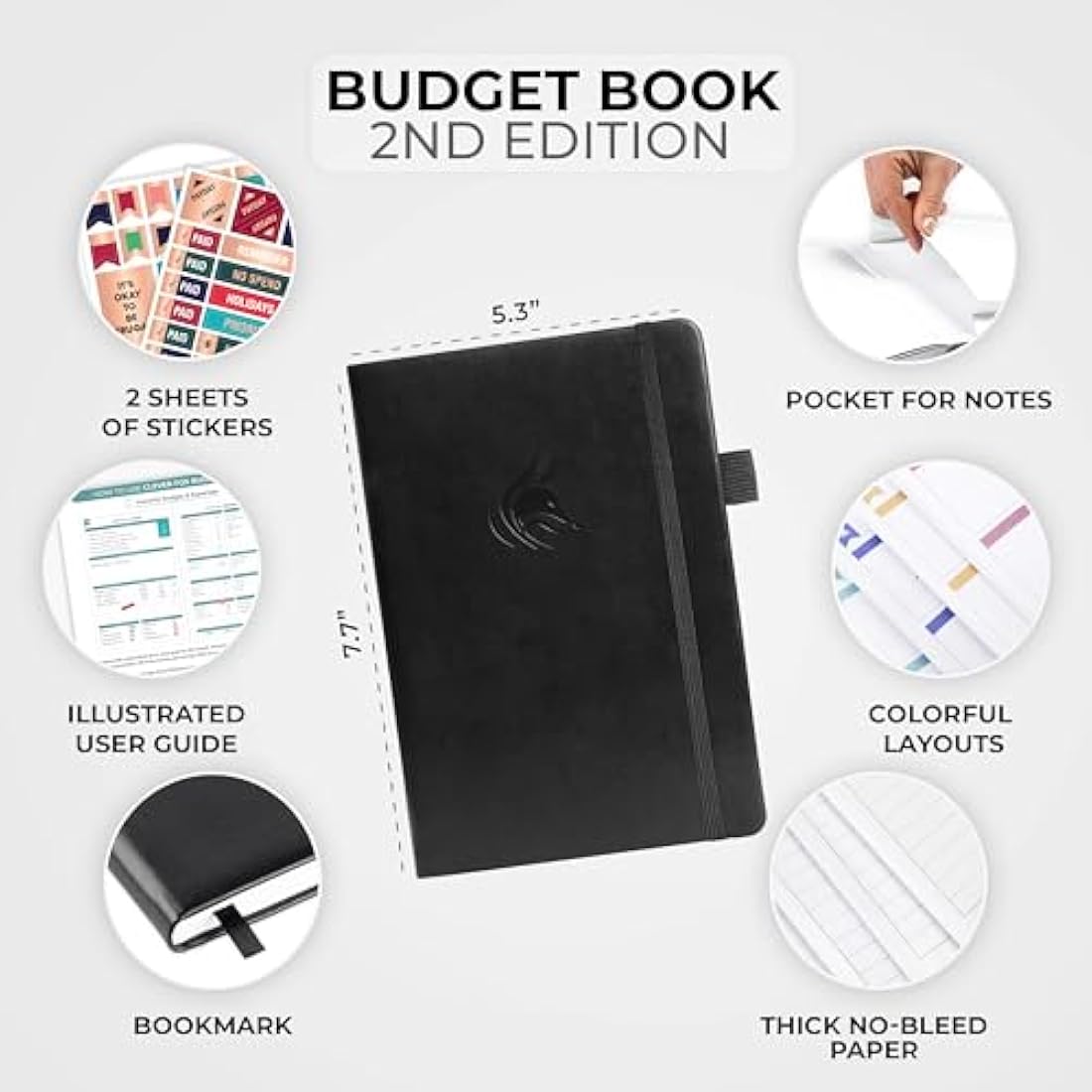 Clever Fox Budget Book 2.0 – Financial Planner & Expense Tracker (Black)