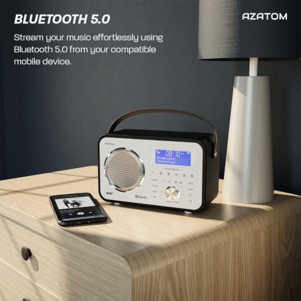 Azatom Spitalfields 2 DAB/DAB+ & FM Portable Radio | Bluetooth | Black