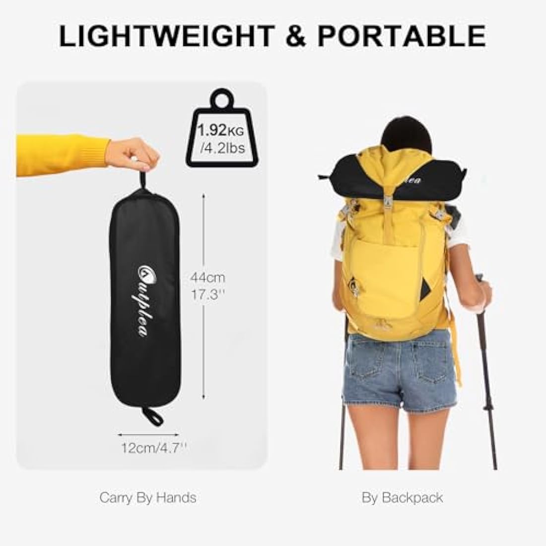Lightweight Folding Camping Chair – 130kg Capacity, Black