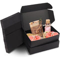 Kurtzy Black Kraft Gift Boxes - 50 Pack Rectangle Presentation Boxes