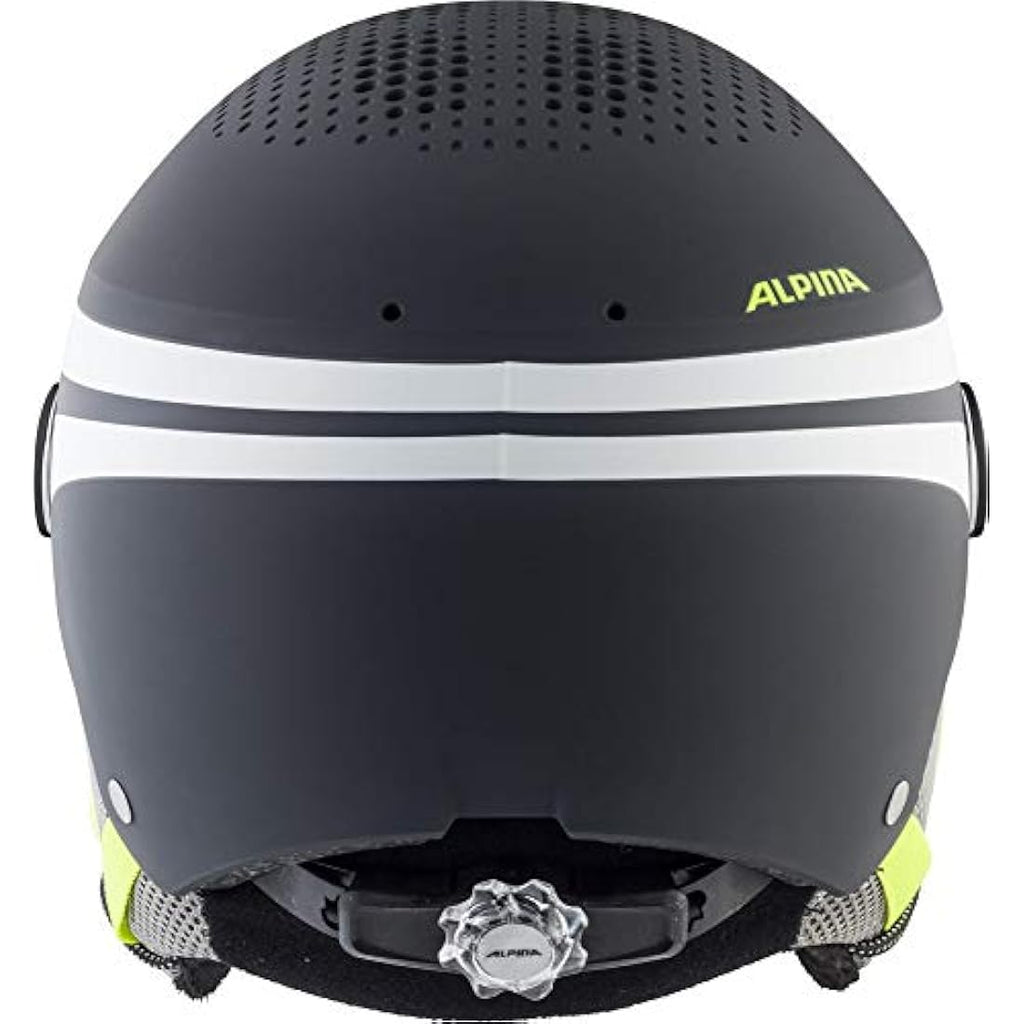 Alpina Zupo Visor Q-Lite Kids Ski Helmet – Charcoal Neon Matt