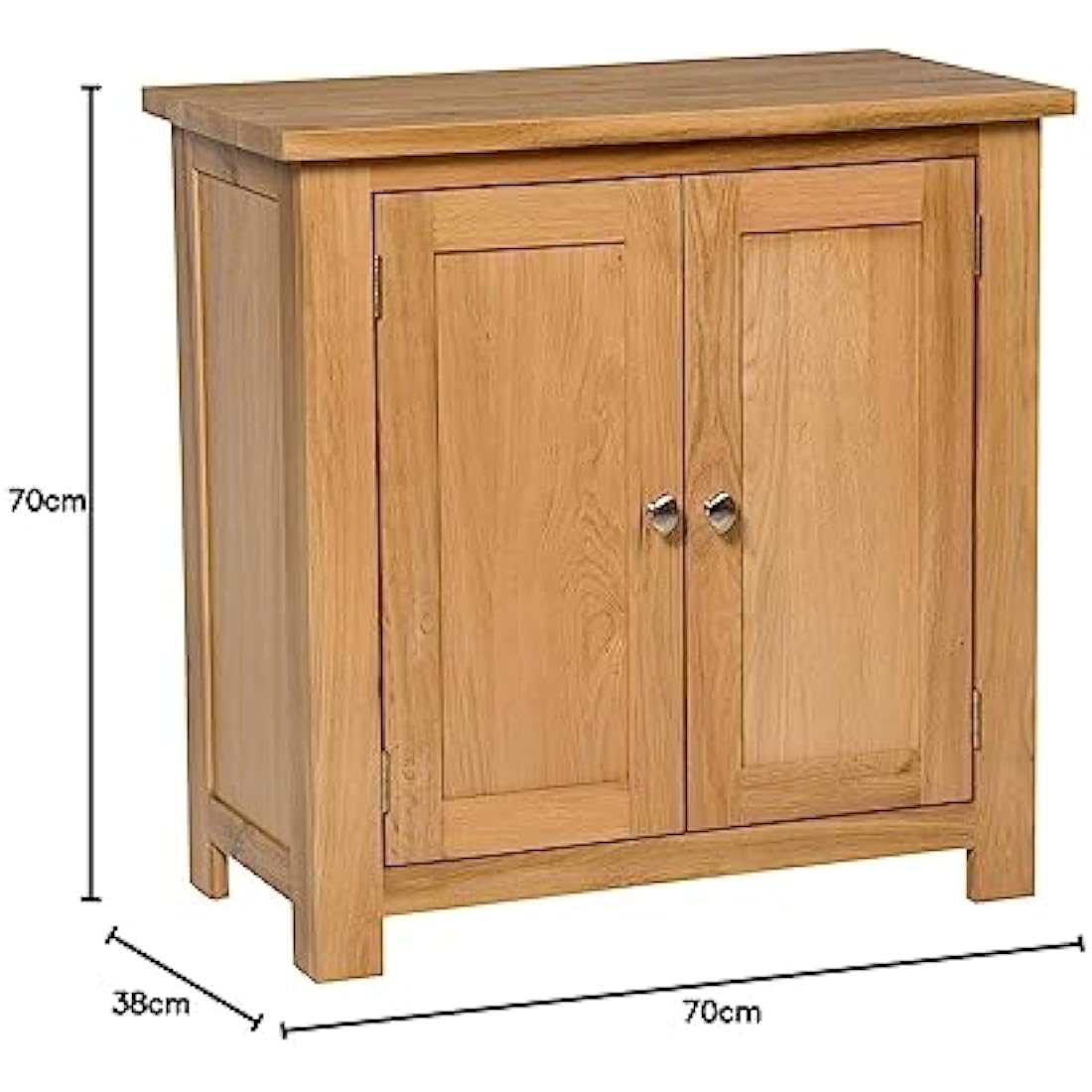 Hallowood Waverly Small Oak Sideboard – 2 Door Solid Wood Cabinet
