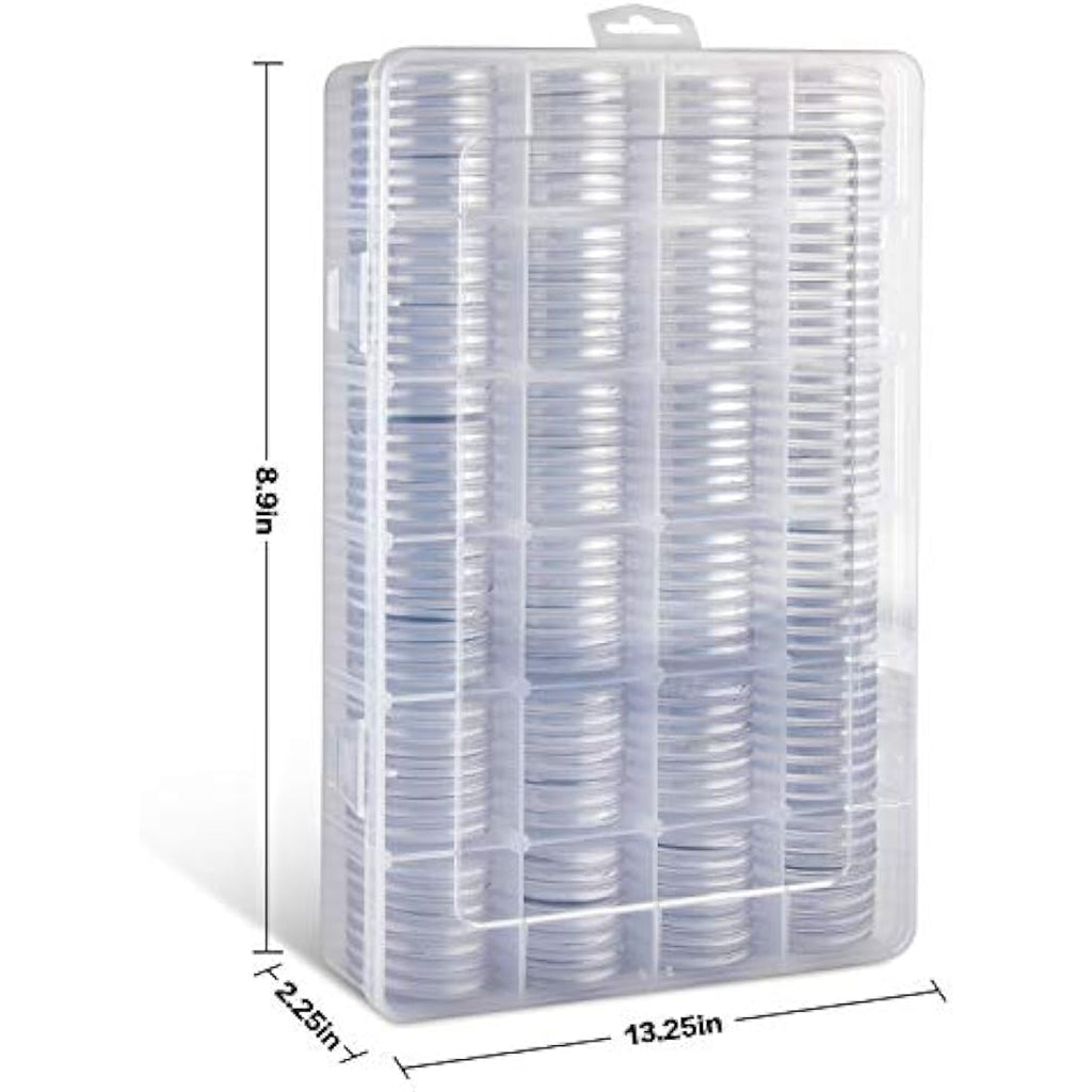 Jolof Store 168 Piece Coin Capsules with Foam Gaskets and Storage Box