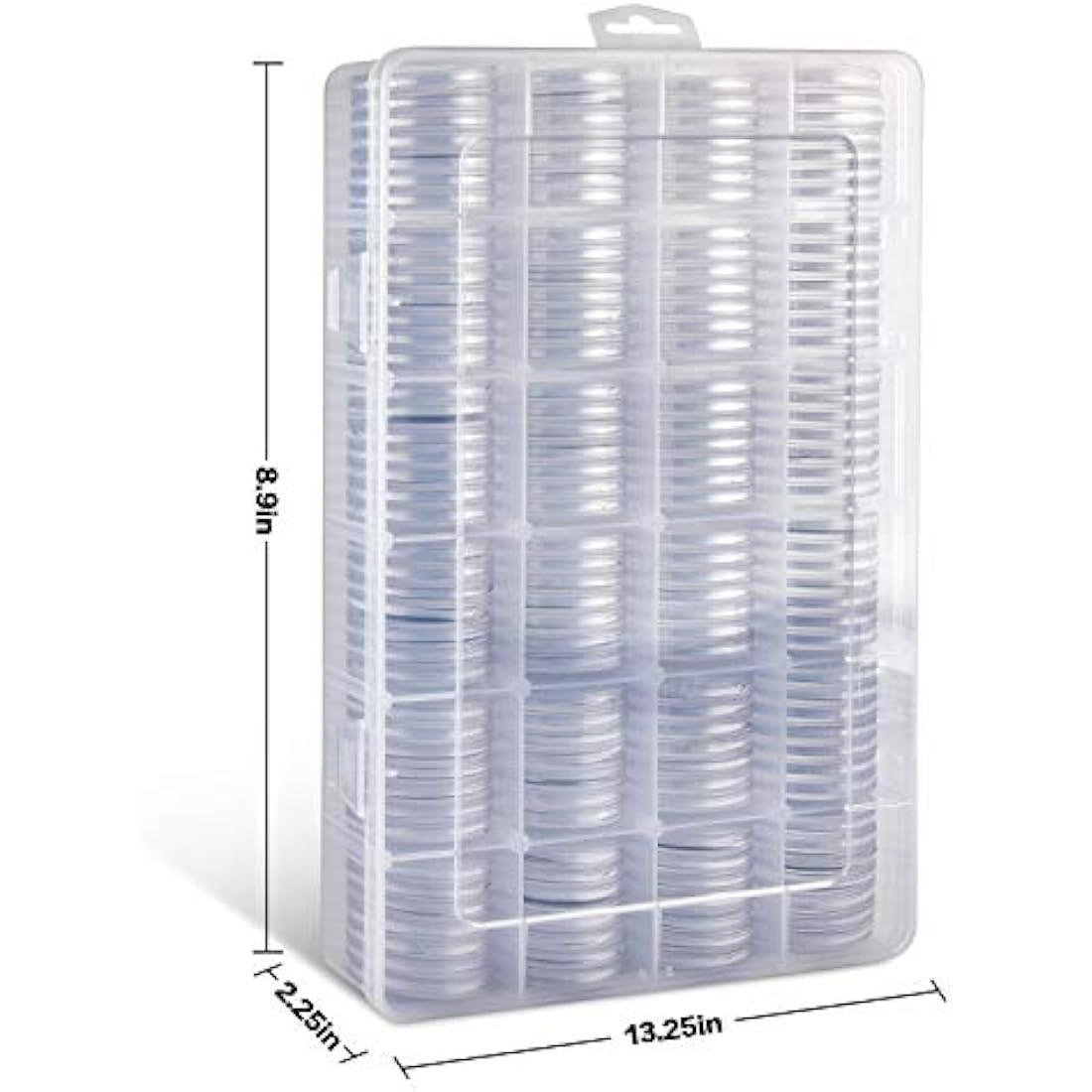 Jolof Store 168 Piece Coin Capsules with Foam Gaskets and Storage Box