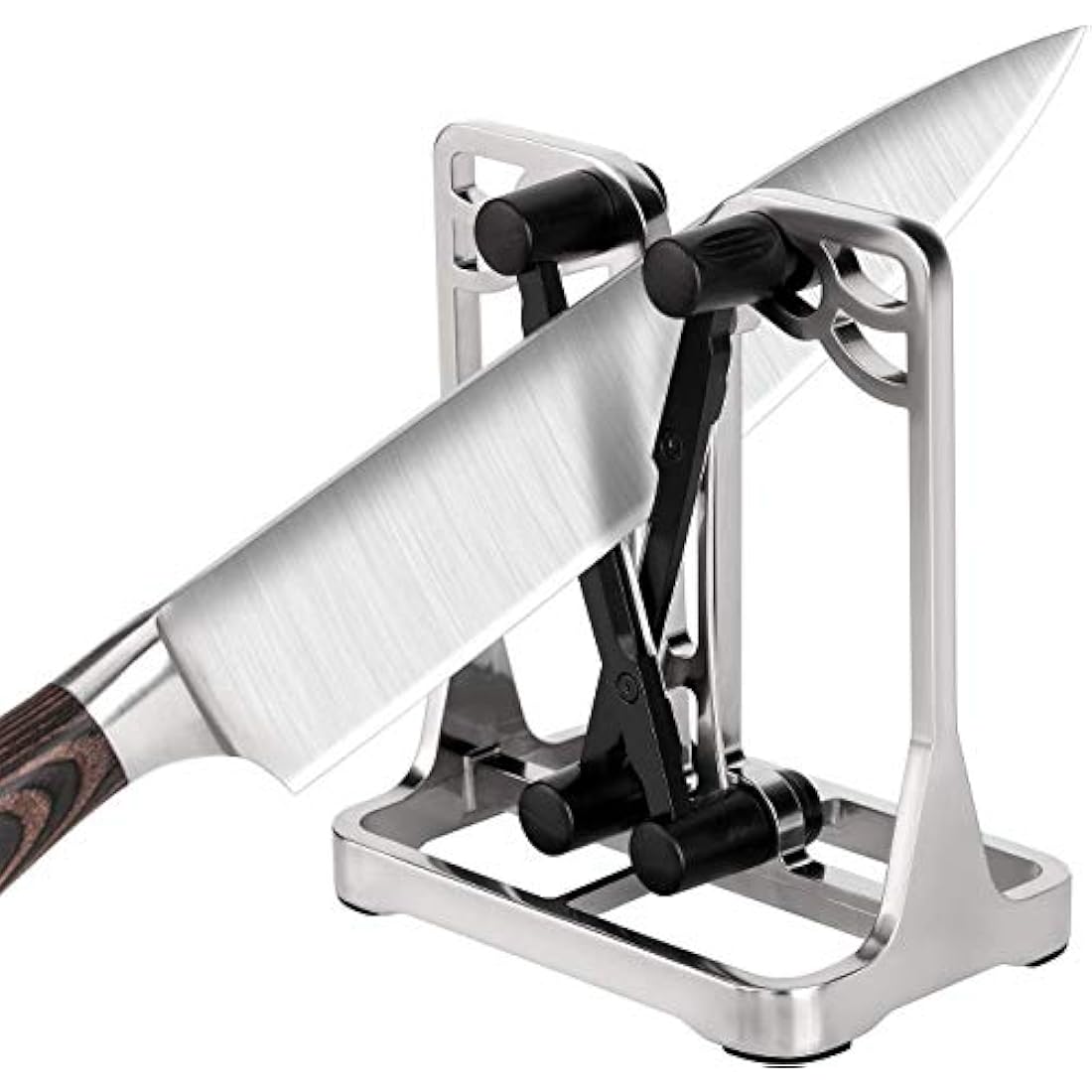 Knife Sharpener Manual Knife Sharpeners: Upgrade Made of Full Metal Bracket - Safe, Easy to Use Kitchen Tools - image 1