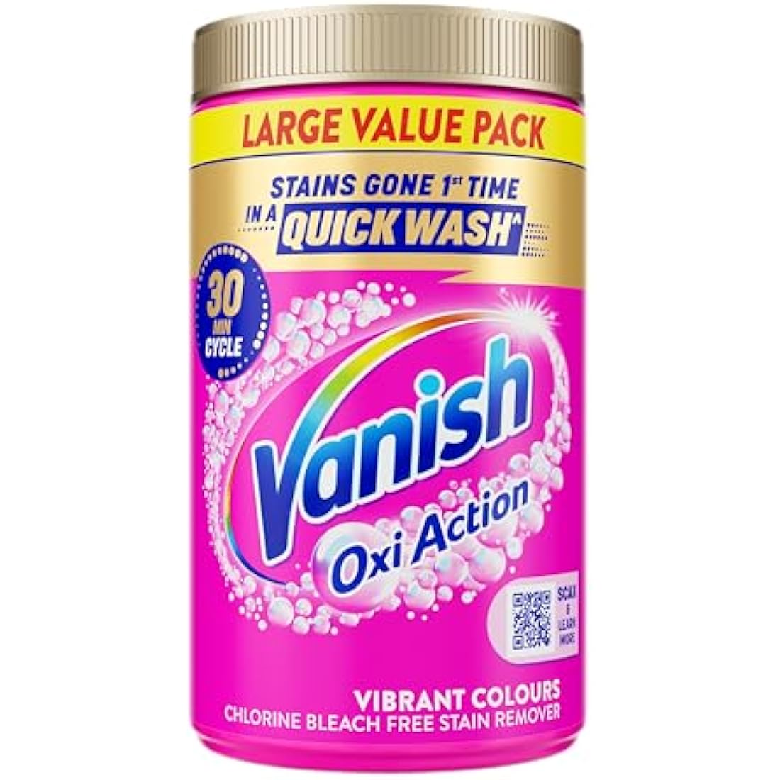Vanish Gold Oxi Action Fabric Stain Remover Powder - 1.41kg Tub