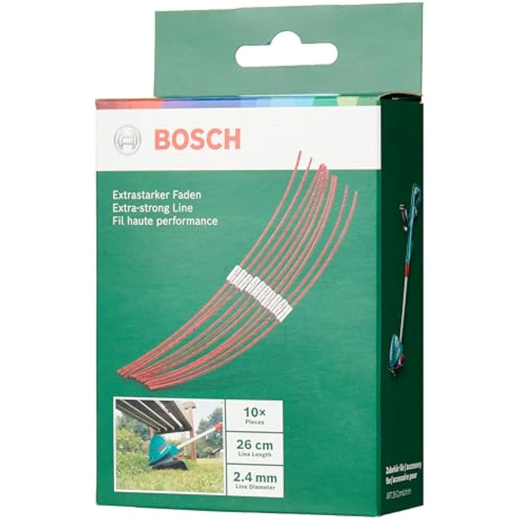 Bosch Extra-Strong 26cm Trimmer Line for ART 26 Combitrim - 10 Pack