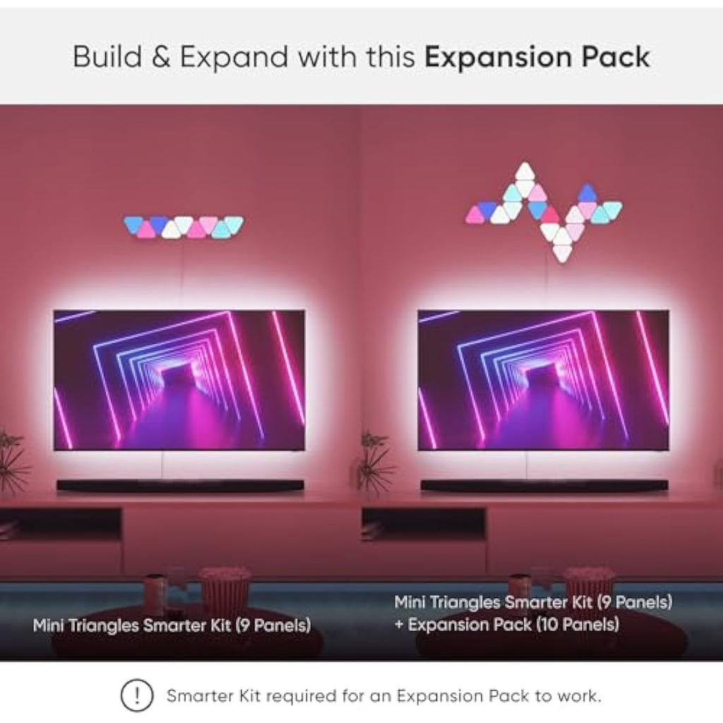 Nanoleaf Shapes Mini Triangles – Smart Modular Light Panels (10 Pack)