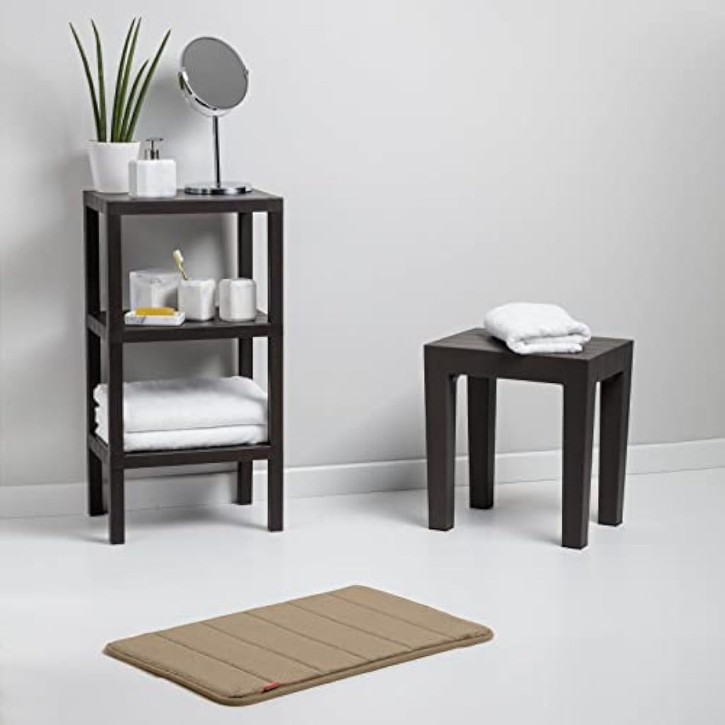 Tatay Lombok Rectangular Bench - Gray Polypropylene Outdoor Stool