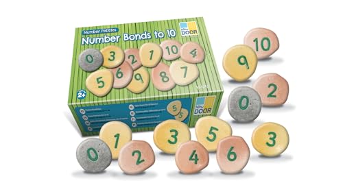 Yellow Door Number Bonds to 10 Pebble Set – Early Maths Counting Toy