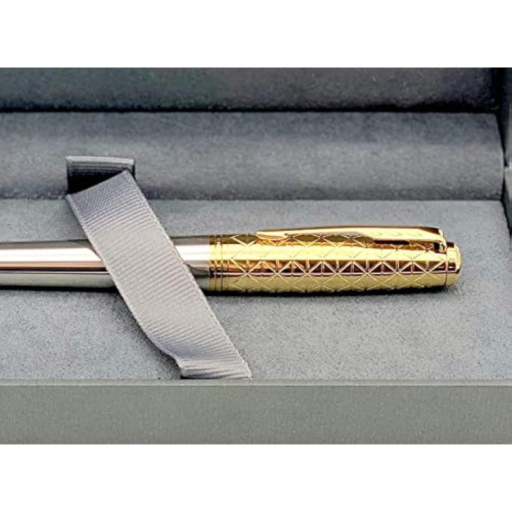 Parker Urban Premium Fountain Pen | Aureate Gold & Metal | Medium Nib