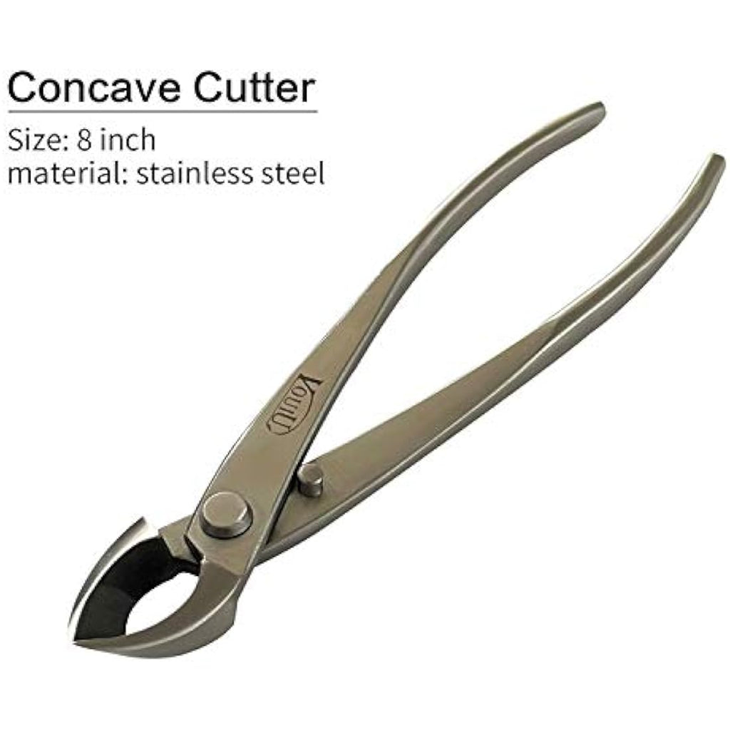 Jolof Store 6-Piece Stainless Steel Bonsai Tool Set with 210mm Cutters