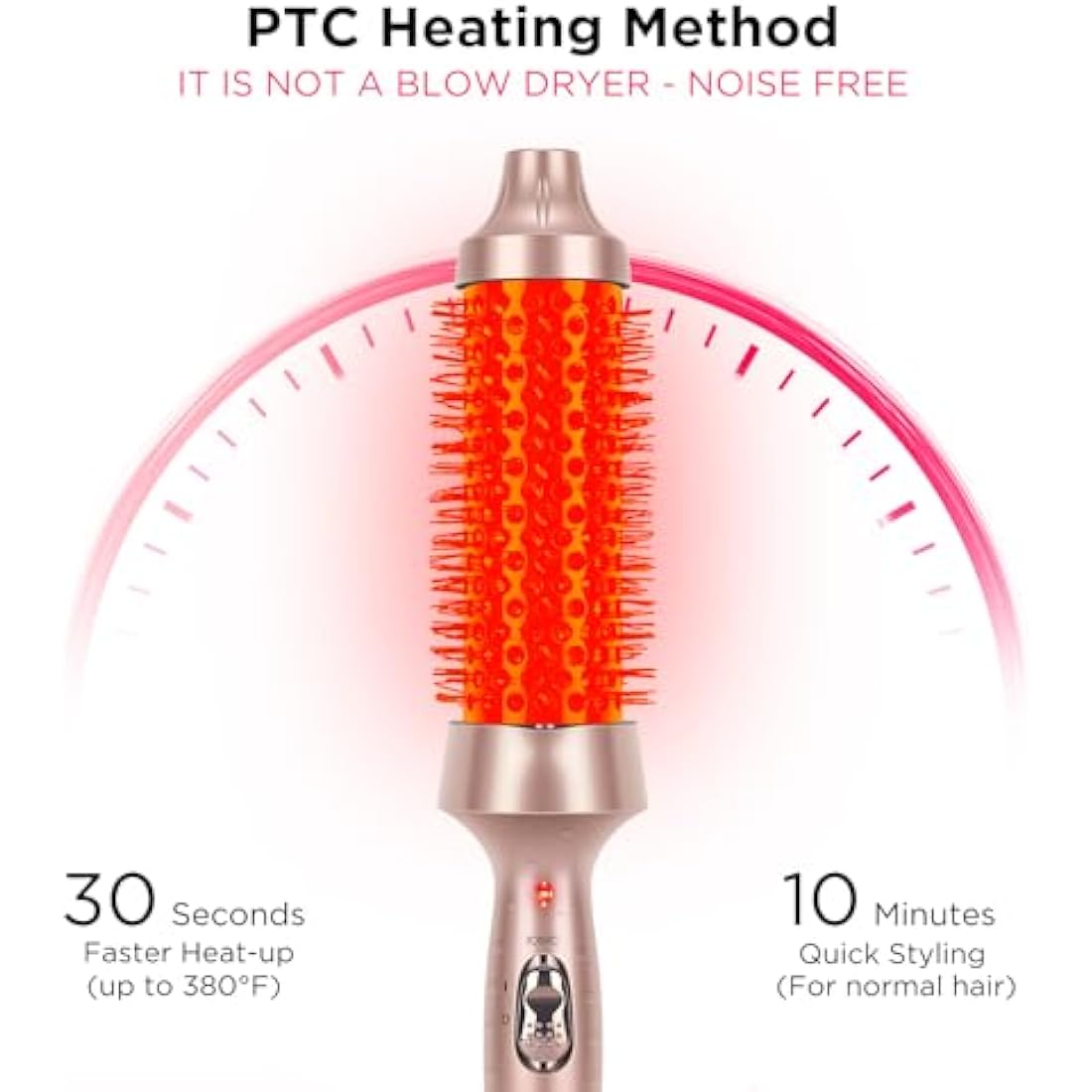 Parwin Pro Beauty 1.3" Ionic Thermal Brush – Heated Round Hair Styler