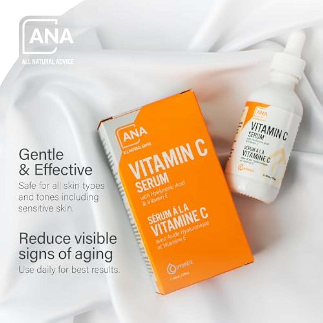 All Natural Advice Vitamin C Serum with Hyaluronic Acid & Vitamin E