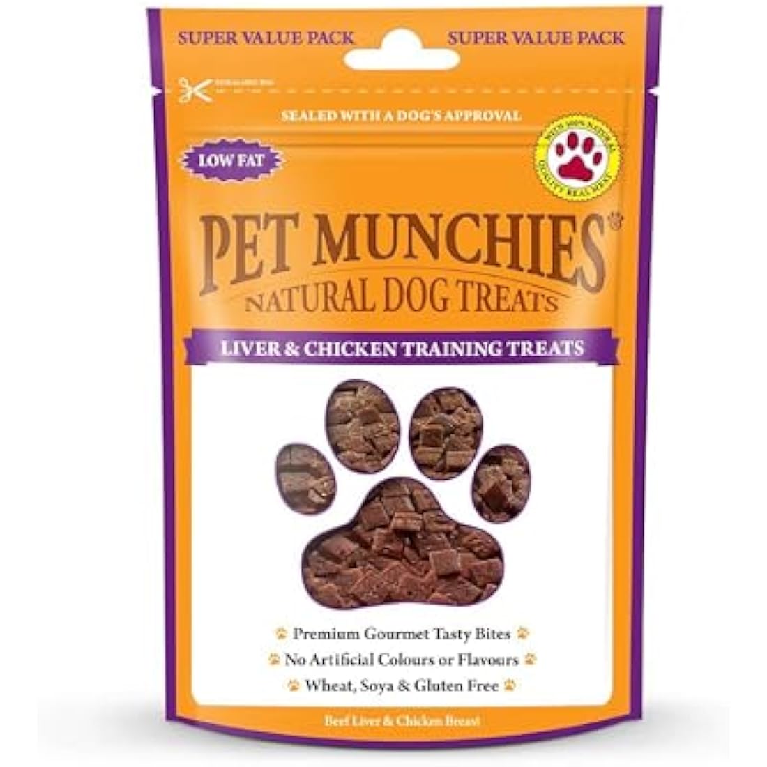 Pet Munchies Liver & Chicken Grain Free Dog Training Treats - 8 x 150g
