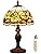 MIAOKE Tiffany Stained Glass Table Lamp – Handmade Art Nouveau Desk Light