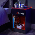 X-Rocker Carbon-Tek Gaming Bedside Table with RGB & Wireless Charging