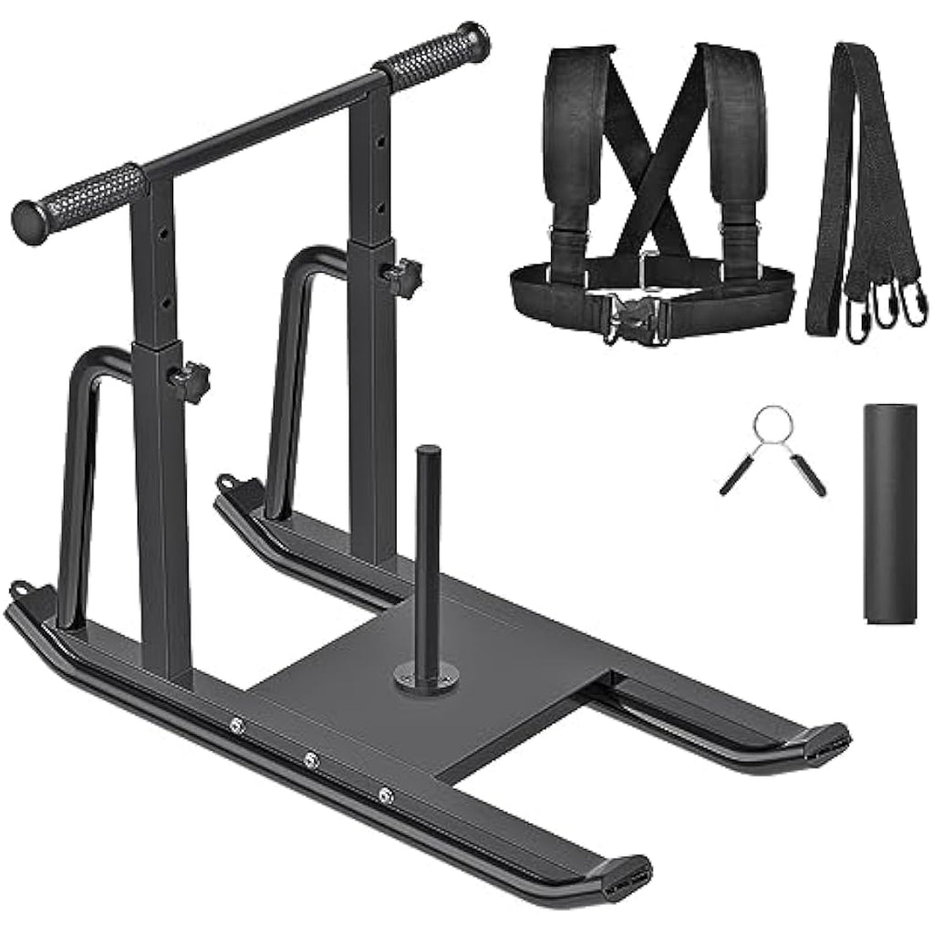 Kipika Weight Sled | Adjustable Height Fitness Sled for 1" & 2" Plates