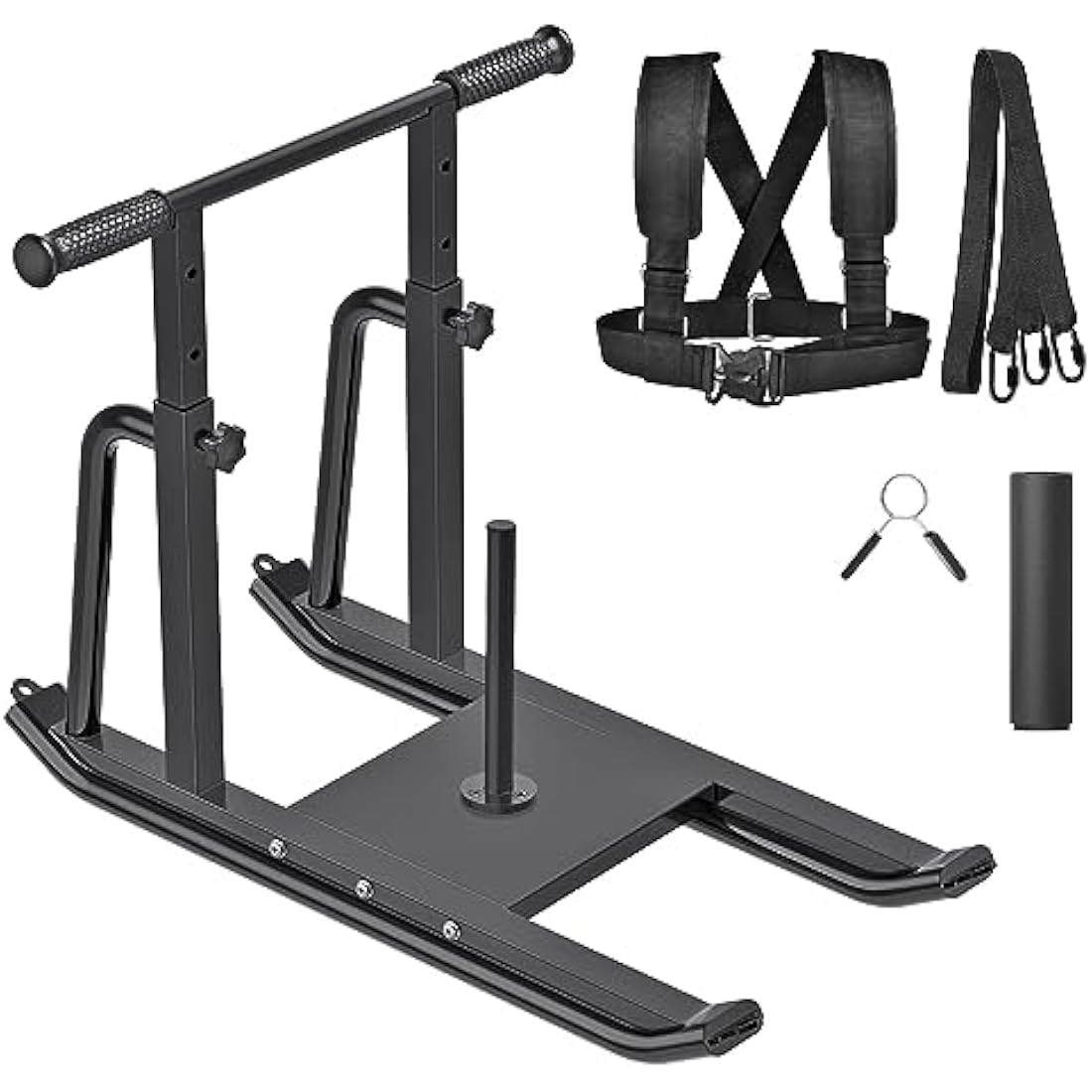 Kipika Weight Sled | Adjustable Height Fitness Sled for 1" & 2" Plates