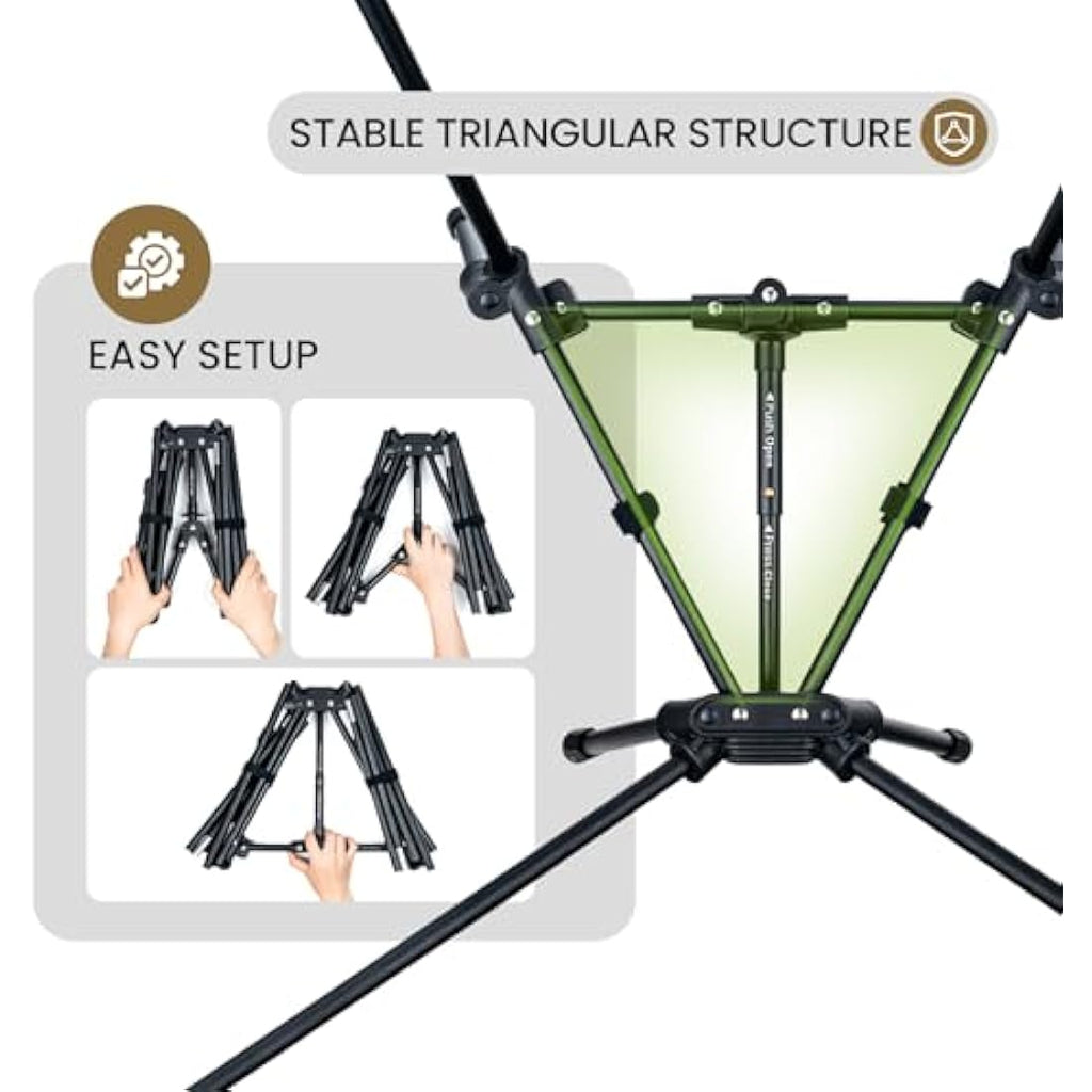 OneTigris Tigerblade High Back Camping Chair | Heavy Duty Folding Seat