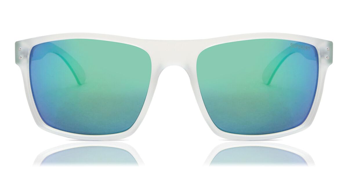 Superdry Kobe 183 Rectangle Sunglasses - Matte Crystal Green Mirrored