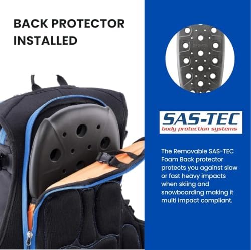 TerraWest Core Avalanche Kit – Ski Backpack with Shovel and Probe (Blue)