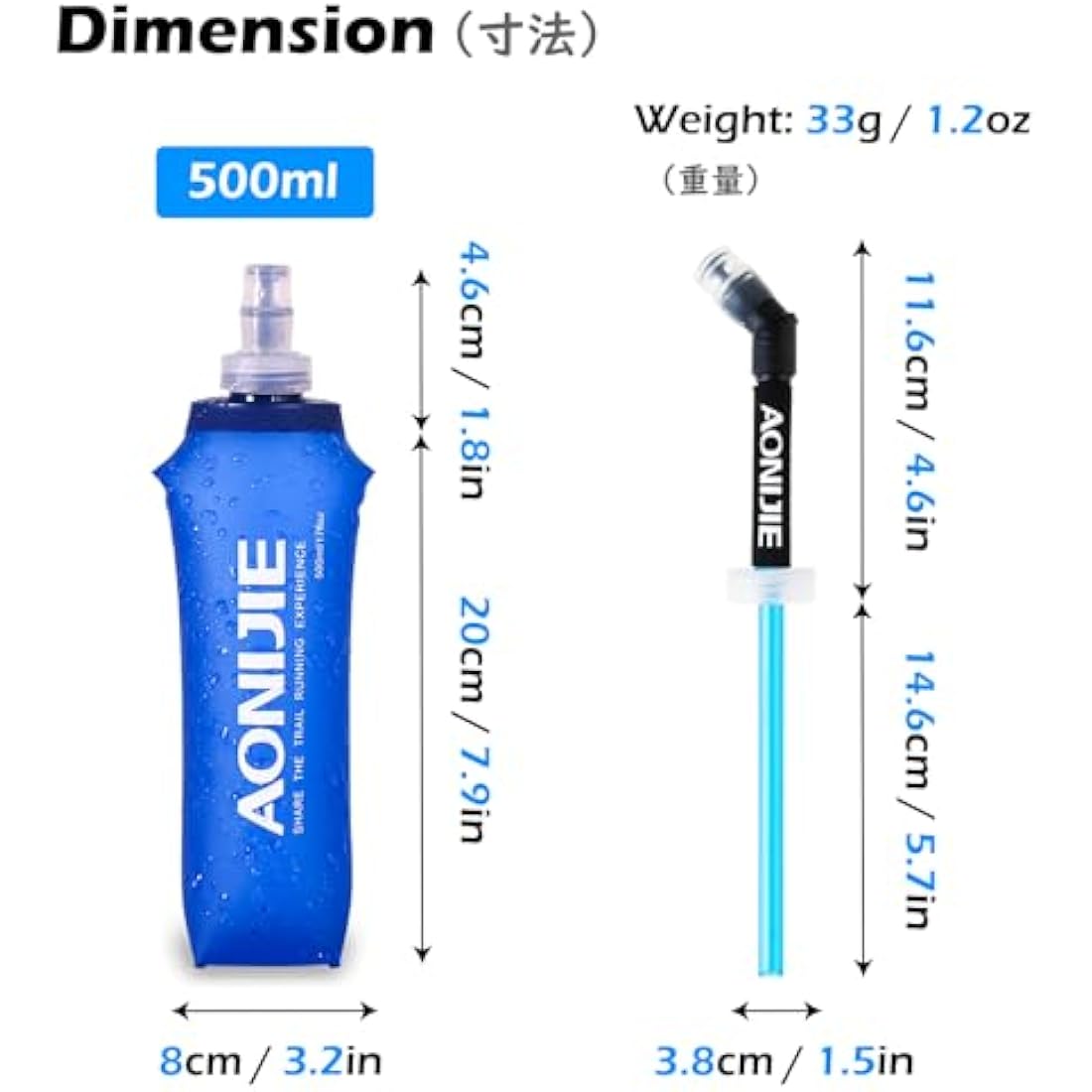 TRIWONDER Soft Flask – BPA-Free TPU Foldable Running Water Bottle