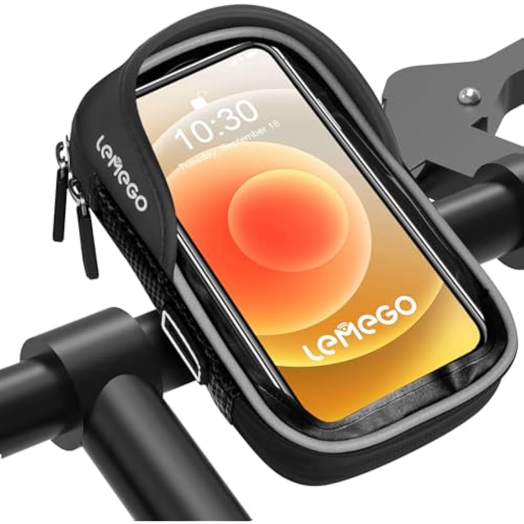 LEMEGO Waterproof Bike Phone Holder | 360° Rotatable Handlebar Bag