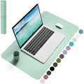YSAGi PVC Leather Desk Pad – Waterproof Non-Slip Writing Mat, Light Green