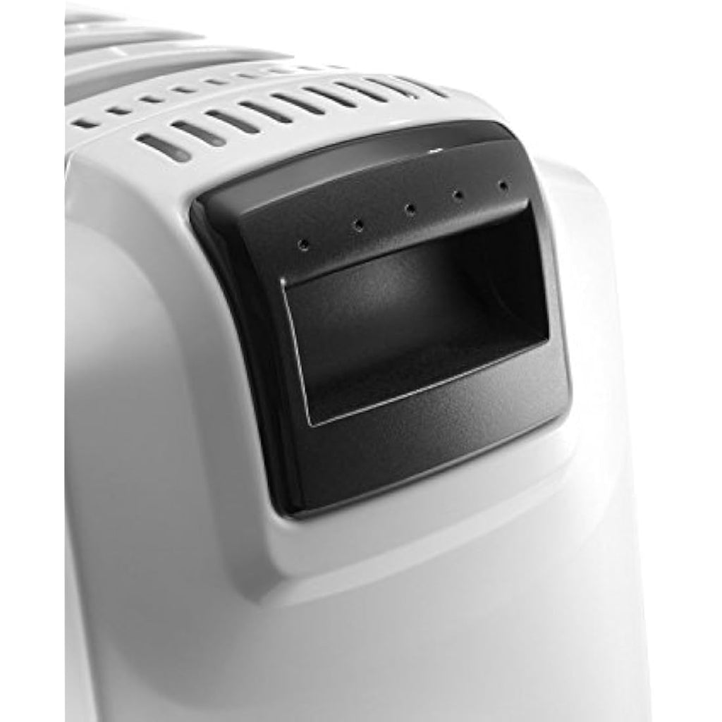 De'Longhi Dragon 4 Oil Filled Radiator – 2.5kW Portable Heater, White