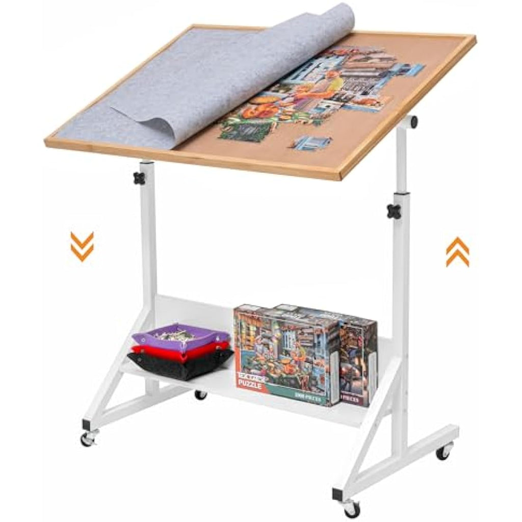 Jolof Store Jigsaw Puzzle Table with Tilting Easel & Wheels - 1500 Pieces