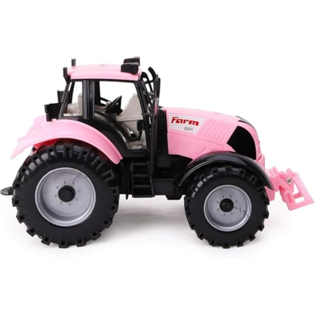 Toyland Friction Powered Farm Tractor with Opening Bonnet - Pink