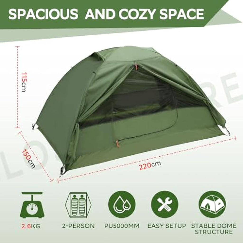 Clostnature Crux 1 Person Backpacking Tent - Waterproof 3 Season Tent