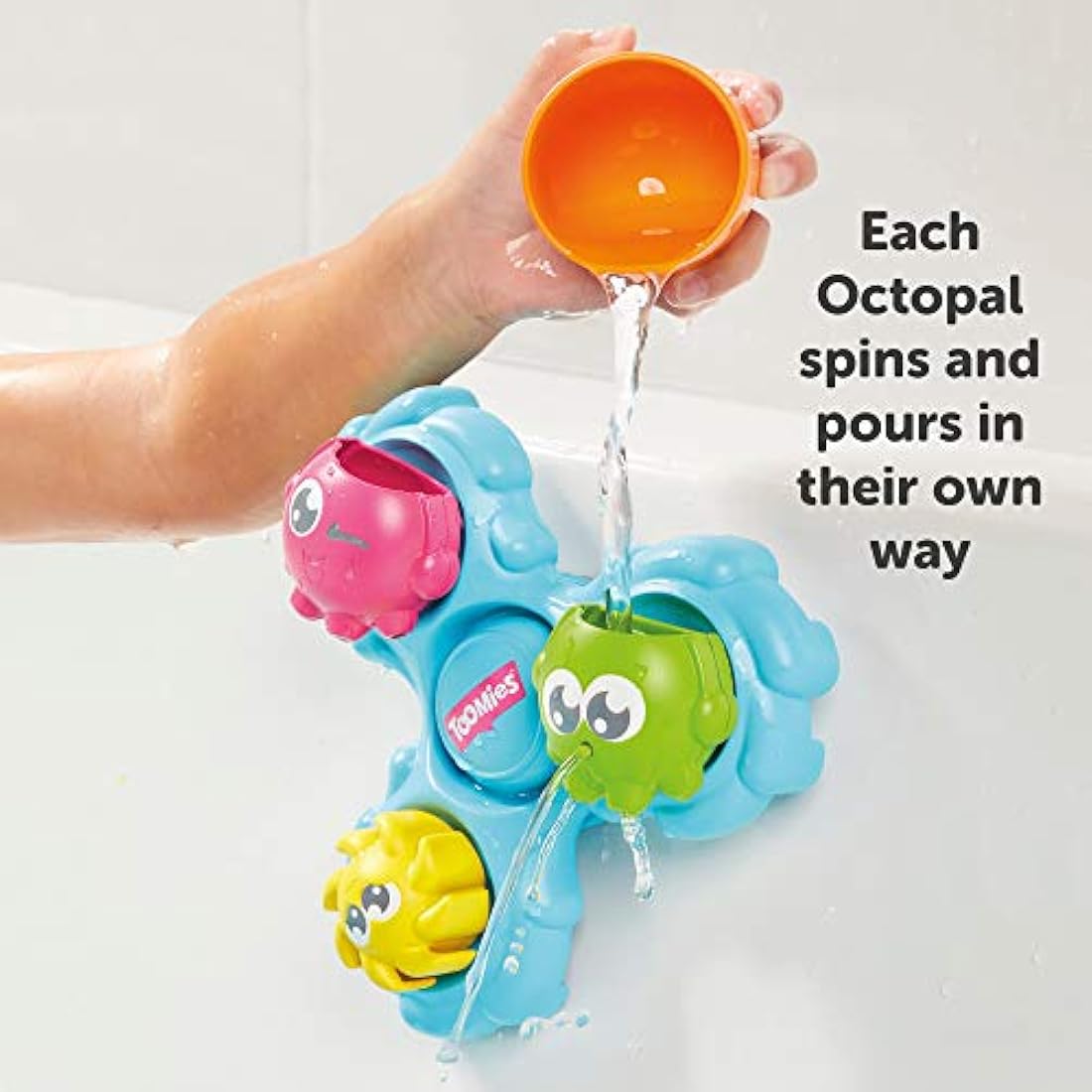 Toomies Spin & Splash Octopus Bath Toy - Developmental Water Play Set