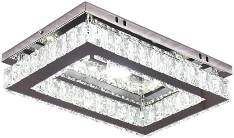 Jolof Store Modern LED Crystal Chandelier – K9 Flush Mount Ceiling Light