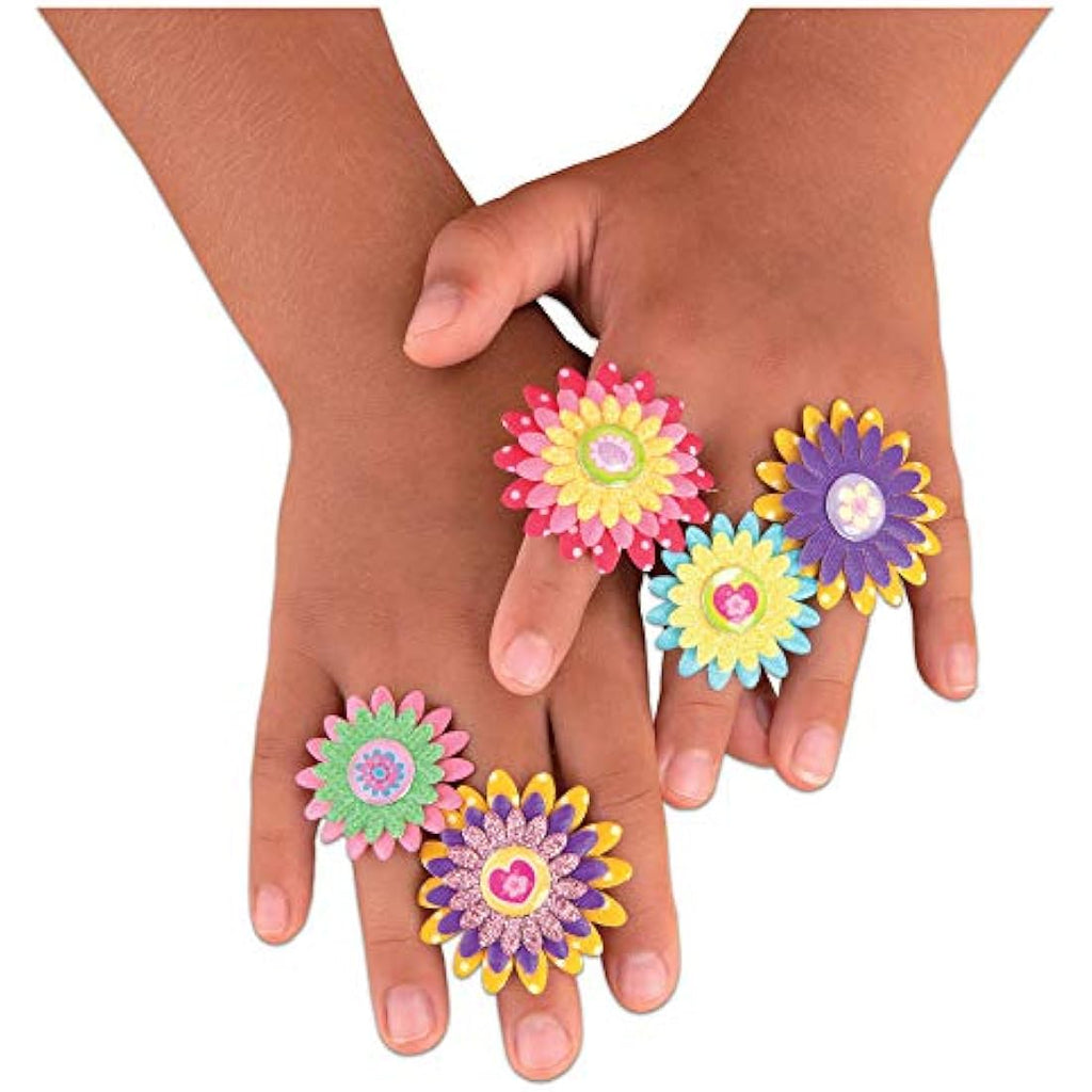 Galt Toys Flower Rings DIY Jewelry Craft Kit for Kids Ages 6+