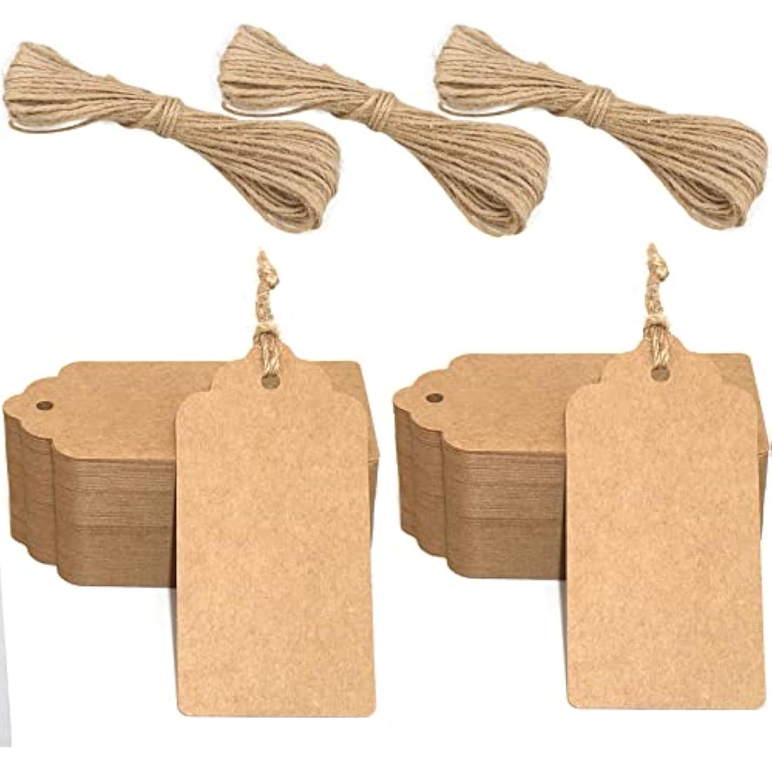Kraft Paper Gift Tags – 200PCS Large Brown Blank Labels