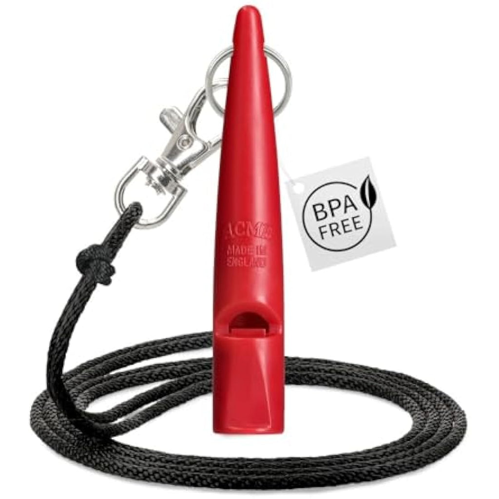ACME Dog Whistle No. 210.5 with Lanyard – Carmine Red Training Whistle
