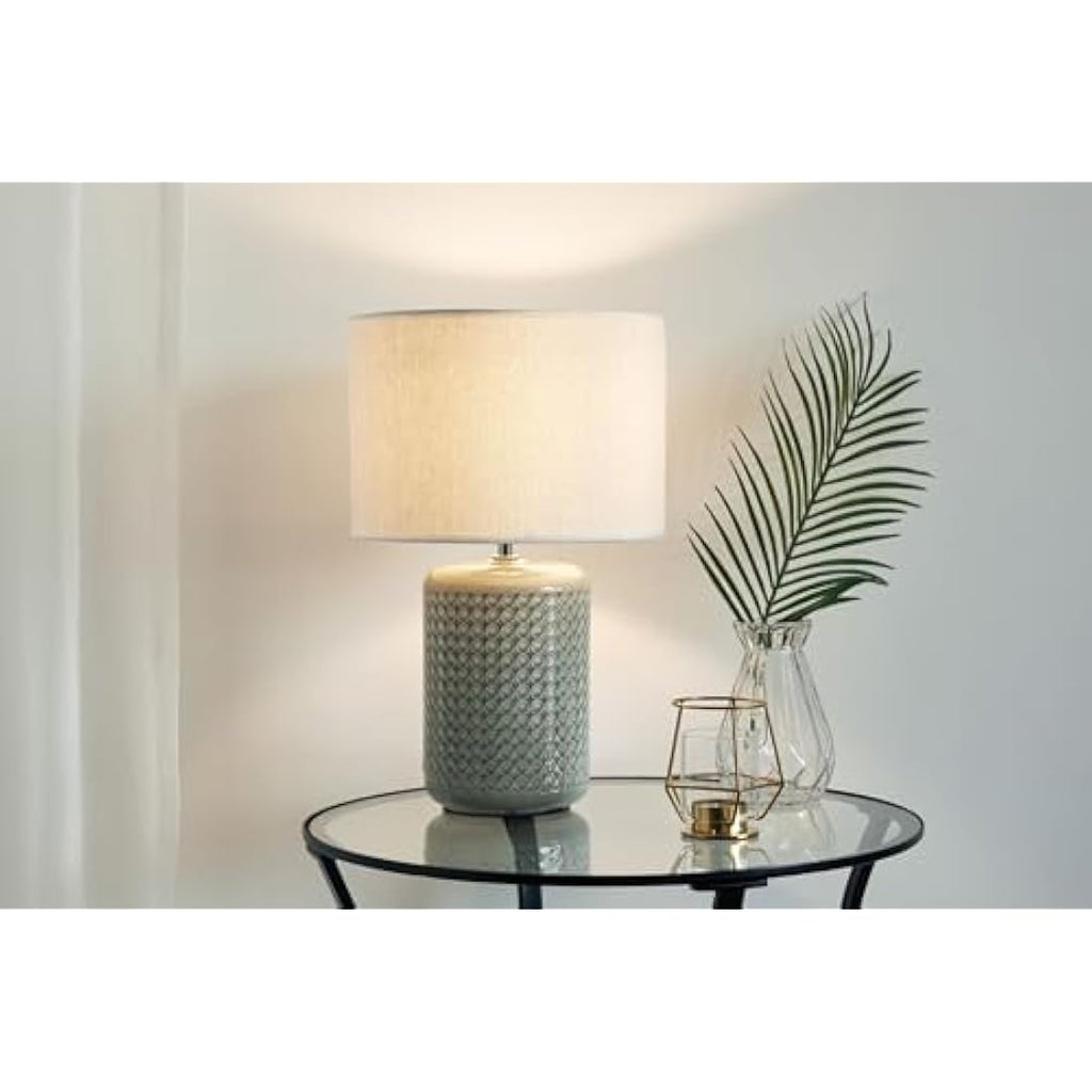 Pauleen Go for Glow Ceramic Table Lamp | Green & Beige E27 Luminaire