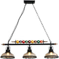 Retro Industrial Billiard Pendant Light | Black Iron Chandelier