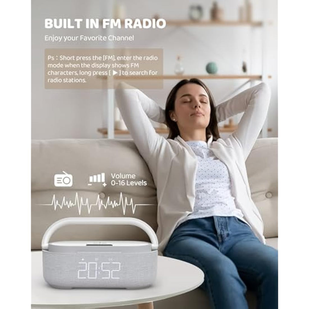 COLSUR 6-in-1 Bluetooth Speaker | 15W Wireless Charger & Alarm Clock