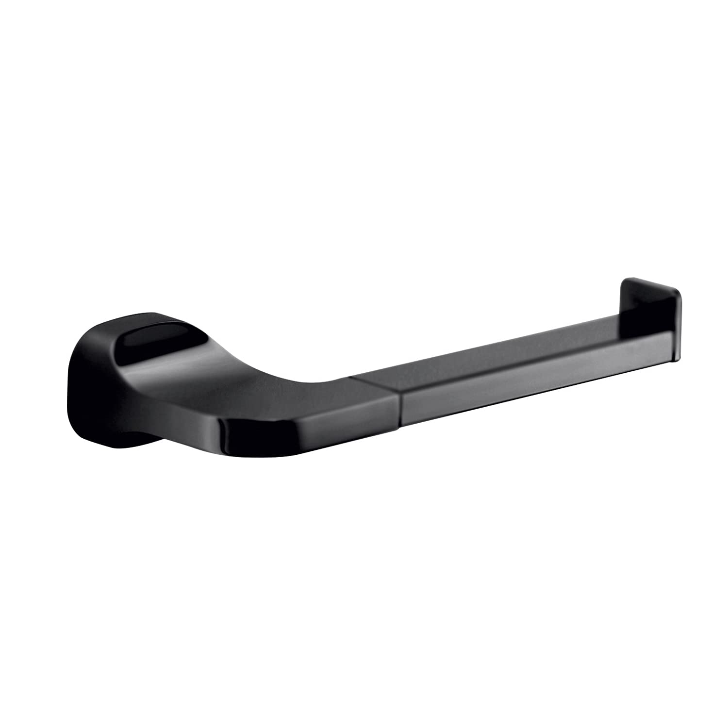 Gedy Krabi Toilet Roll Holder | Black Stainless Steel & Cromall