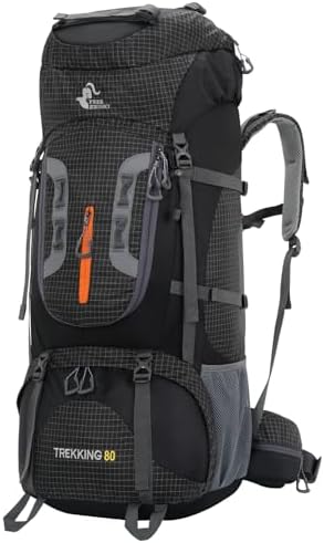 Jolof Store 80L Waterproof Hiking Backpack – Large Camping Rucksack