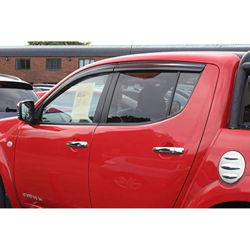 Auto Clover Wind Deflectors for Mitsubishi L200 2006-2015 Double Cab