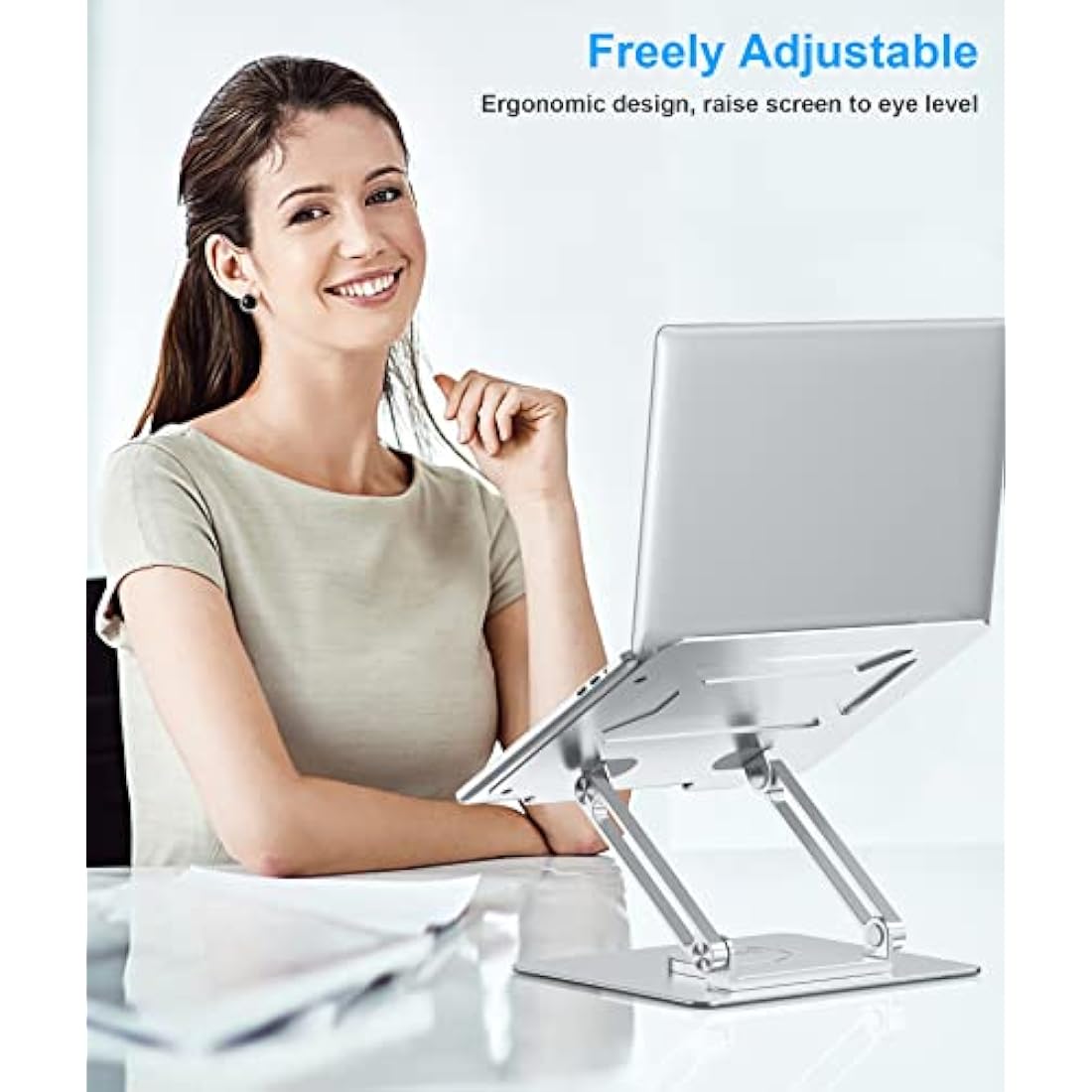 BoYata Laptop Stand | 360° Rotating Adjustable Ergonomic Desk Riser